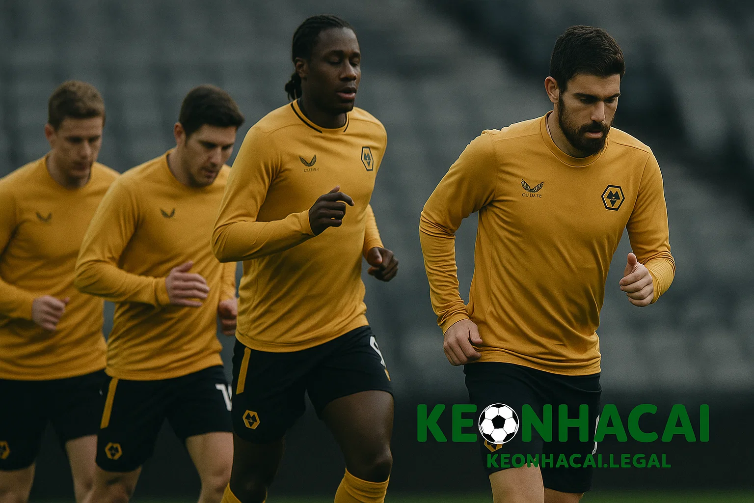 Cầu thủ Wolves tập trung chuẩn bị cho trận làm khách trước Manchester City.