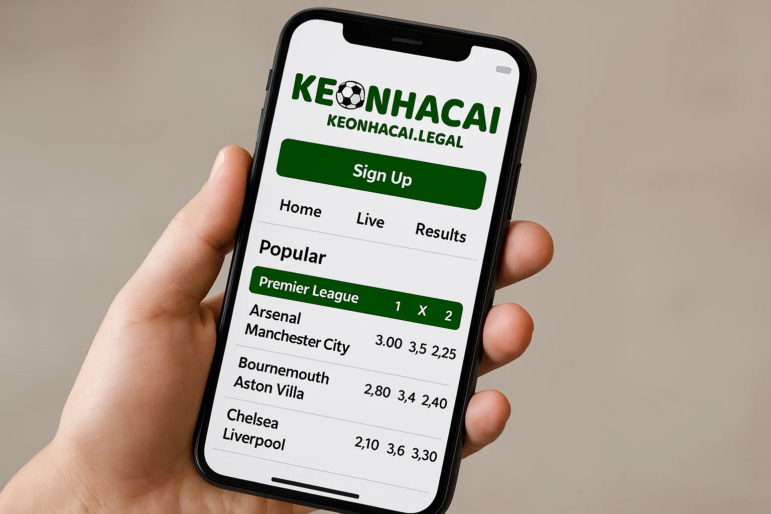 Kèo Nhà Cái cung cấp giao diện thân thiện